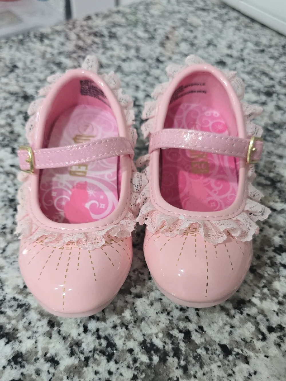 Girls Pink Lace Glenda High-Heel Shoes